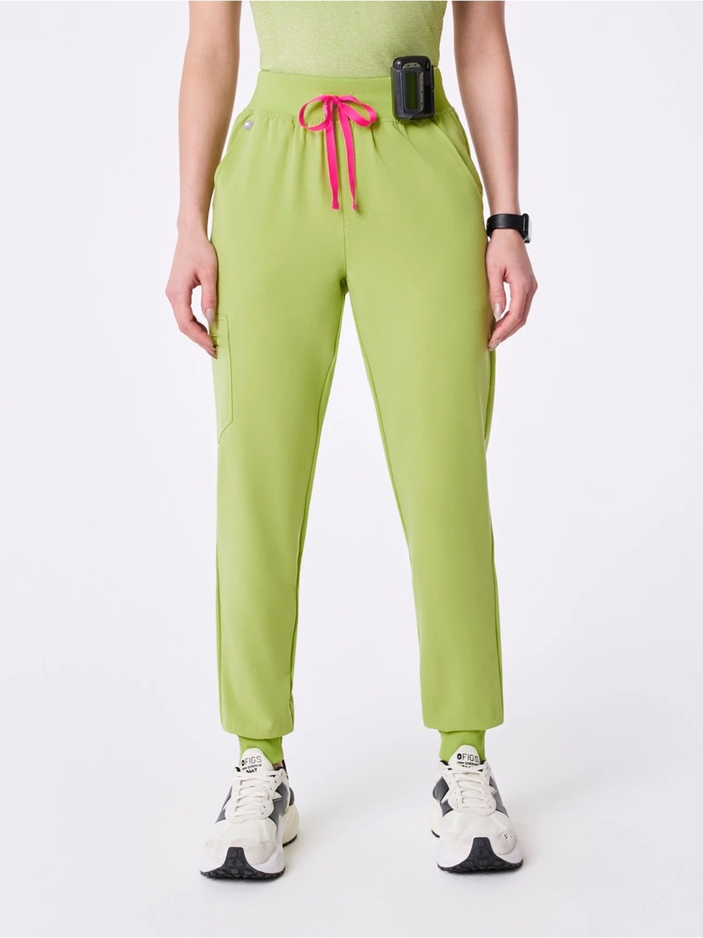 FIGS ZAMORA HIGH-RISE JOGGER SCRUB PANT™ IN MATCHA